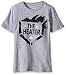 adidas Big Boys' Short Sleeve Tee , Medium Grey Heather/Black, Large/14-16