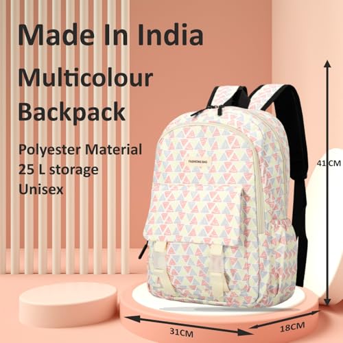 Image of Tinytot 20 Litre Lightweight Waterproof Backpack Bags for Women - 17 Inch College Bag for Girls, Medium School Bag for Girls 8+ Years, Office & Picnic Bag