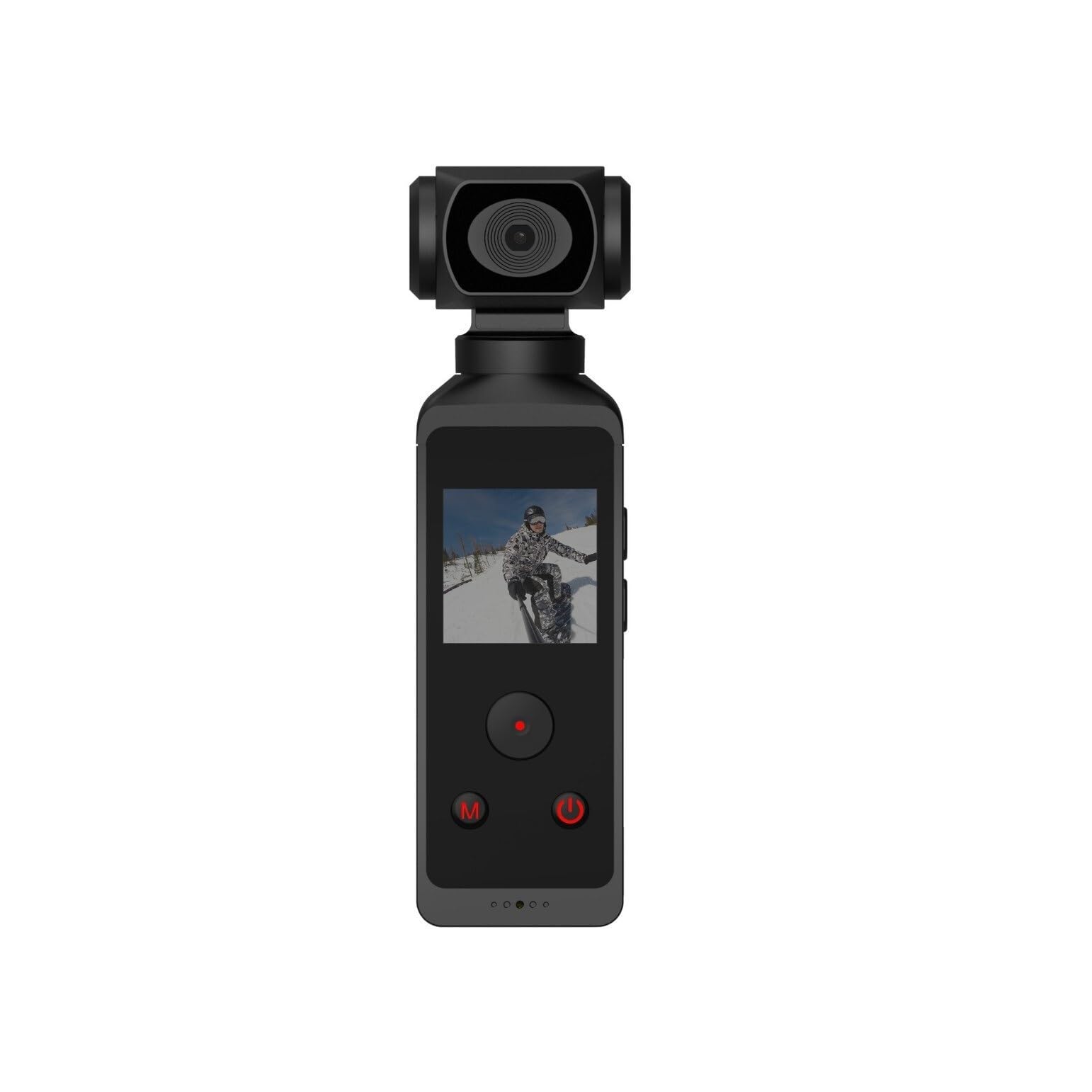 Kamera sportowa, Kamera sportowa 4K Pocket Action Camera 270° Obrotowa Mini kamera sportowa Wodoodporna obudowa Podróż Rower Kierowca Rejestrator,do jazdy na rowerze, motocyklu