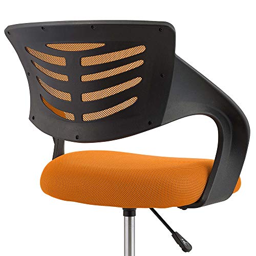Image of Modway Thrive Drafting Chair - Tall Office Chair for Adjustable Standing Desks in Orange