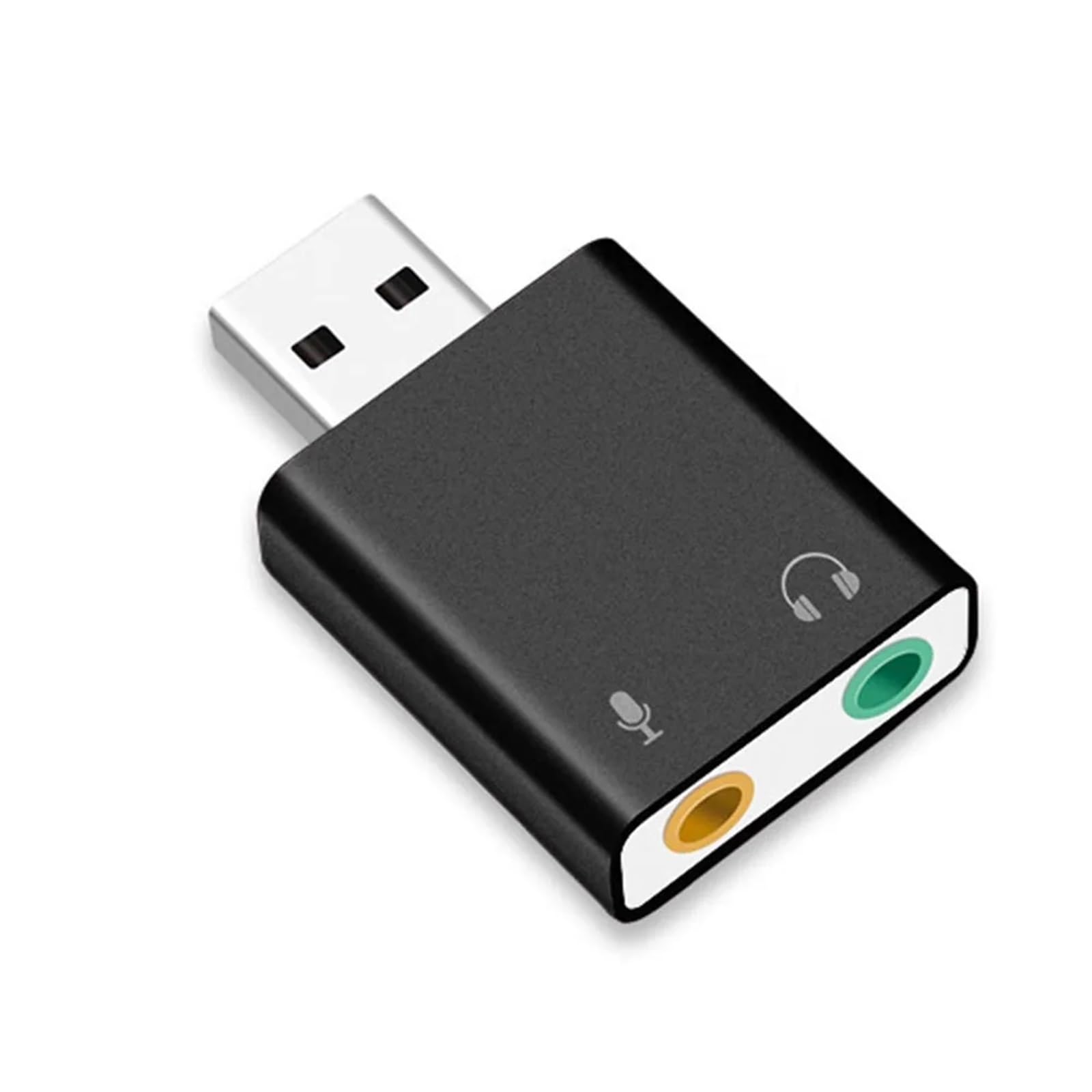 Tarjeta de Sonido de Audio Externa USB 2.0 Convertidor USB a Conector de 3,5 mm Adaptador de Auriculares Tarjeta de Sonido de micrófono Virtual 7.1 Canales for computadora portátil