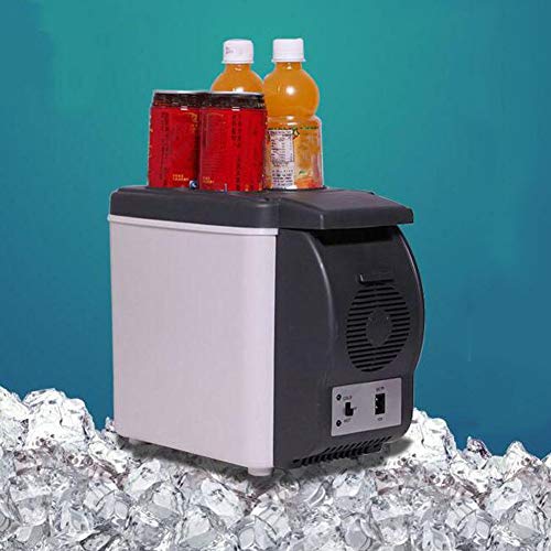 Mini-Kühlschrank Mini-Autokühlschrank, 12V 6L Mini-Kühlschrank 2 in 1 Tragbarer Elektrischer Icebox-Kühlschrank mit Weniger Lärm Gefrierschrank Kühler