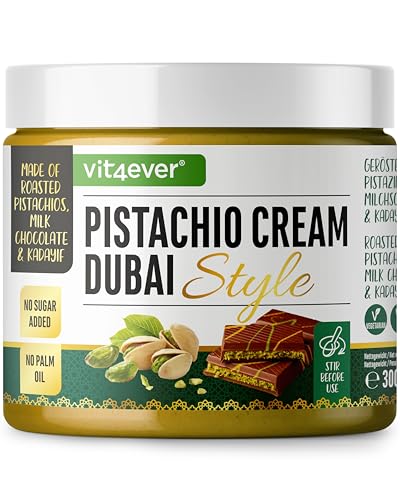 Pistazienbutter Dubai Style - 300g Pistaziecreme mit 67% Pistazien, Milchschokolade & Kadayif - Cremiges Pistazienmus - Vegetarisch