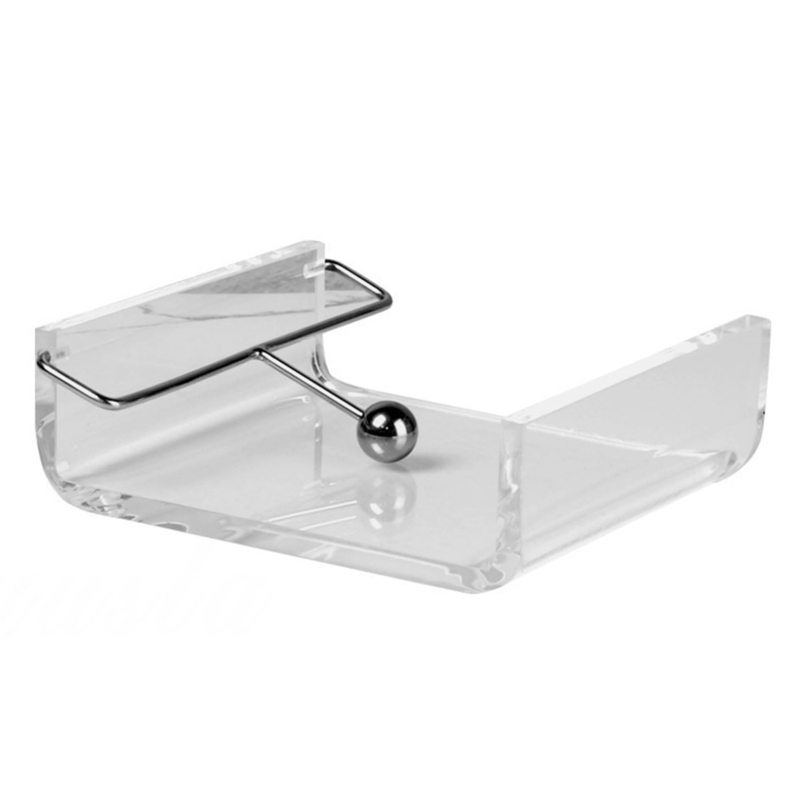 Moderno servilletero de mesa acrílico con base de acero inoxidable para el hogar, cocina, oficina, almacenamiento de toallas de papel