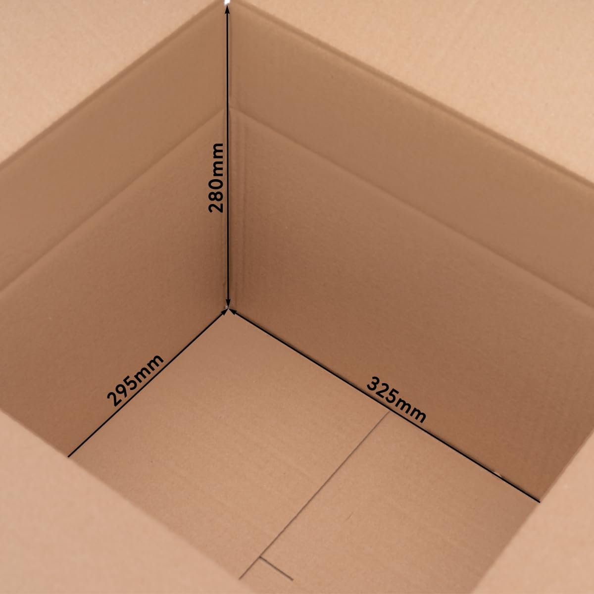 verpacking Vouwdozen 325 x 295 x 280 mm variabele hoogte KK 56 Bruin [maat en aantal kiesbaar] enkelgolf doos voor 4-5 ordners 300 stuks
