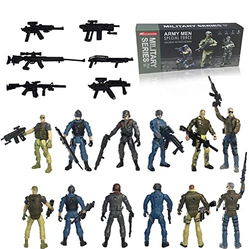 Mqstarsrise Soldiers Toy For Boy 4-7, 6 Pcs Army Men Action Figures, Army Men Set For Boy,Army Toys For Boys 8-12,Military Figure Playset With Weapons Boys Toy Birthday Gift For Boys Age 3+ #TOP1