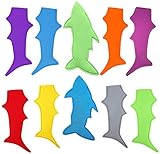10pcs Shark Popsicle Holders Pop Ice Sleeves Freezer Pop Holders 20x10cm