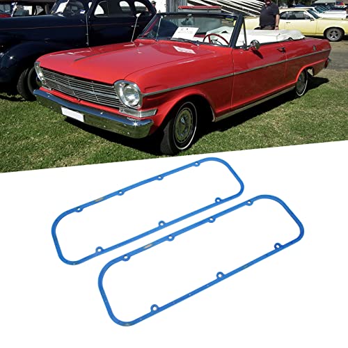 Image of Steel Valve Cover Gasket, 2 PSC Engine Valve Cover Gasket Rubber Leak Valve Cover Gasket Steel Wearproof Reusable Valve Cover Gasket for Big Block 396 427 454 502