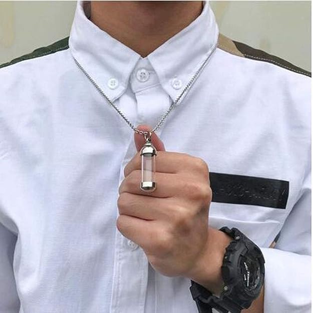 Flacon cylindre commémoratif et collier de cendres pour animaux - 5
