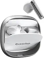 Fone de Ouvido Bluetooth TWS Basike G20-H Estéreo, Toque Sensível, 6h de Música, Bateria Recarregável, Bluetooth 5.4 (Branco)