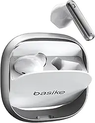 Fone de Ouvido Bluetooth TWS Basike G20-H Estéreo, Toque Sensível, 6h de Música, Bateria Recarregável, Bluetooth 5.4 (Branco)