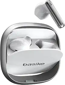 Fone de Ouvido Bluetooth TWS Basike G20-H Estéreo, Toque Sensível, 6h de Música, Bateria Recarregável, Bluetooth 5.4 (Branco)
