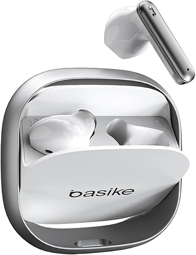 Fone de Ouvido Bluetooth TWS Basike G20-H Estéreo, Toque Sensível, 6h de Música, Bateria Recarregável, Bluetooth 5.4 (Branco)