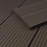 HORI® WPC-Terrassendiele Bali Grau Massivdiele I Komplettset inkl. 40x60 mm Unterkonstruktion & Clips I Fläche: 1 Muster I Muster Dielenlänge