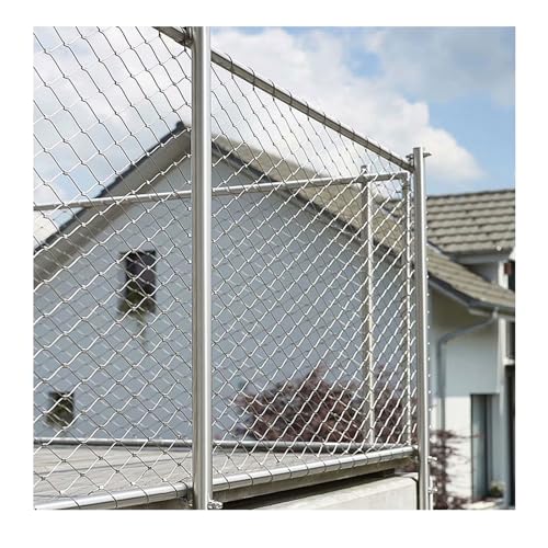 Grillage de sécurité en acier inoxydable - Treillage de sécurité extérieur - Multifonctionnel - Clôture rigide de 2,5 mm de diamètre - Dimensions : H 0,6 x L 5 m