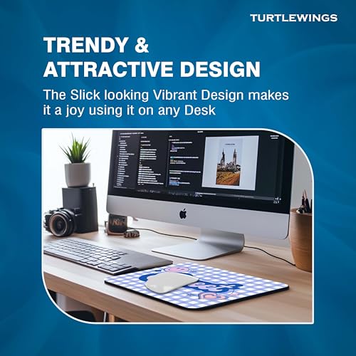 Image of TURTLEWINGS | Mousepad | Inspirational Quote Mousepad - 22x18 cm, 3mm Thick | Abstract Design Non-Slip Rubber Base | Office, Study & Gaming Use | Premium Smooth Surface 3