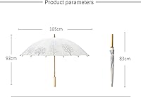 Vista 4 de Sombrilla de mango largo, paraguas de papel resistente a la lluvia, a prueba de tormentas para hombres y mujeres, mango de madera clásico