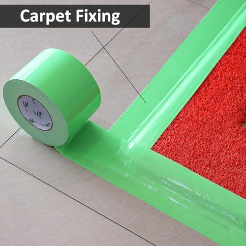 Image of BOMEI PACK 4inch Wide Green Duct Tape, Heavy Duty Strong Waterproof Industrial Color Duct Tape 9.0mil x 4inch x 60yds for Packing and Repairing