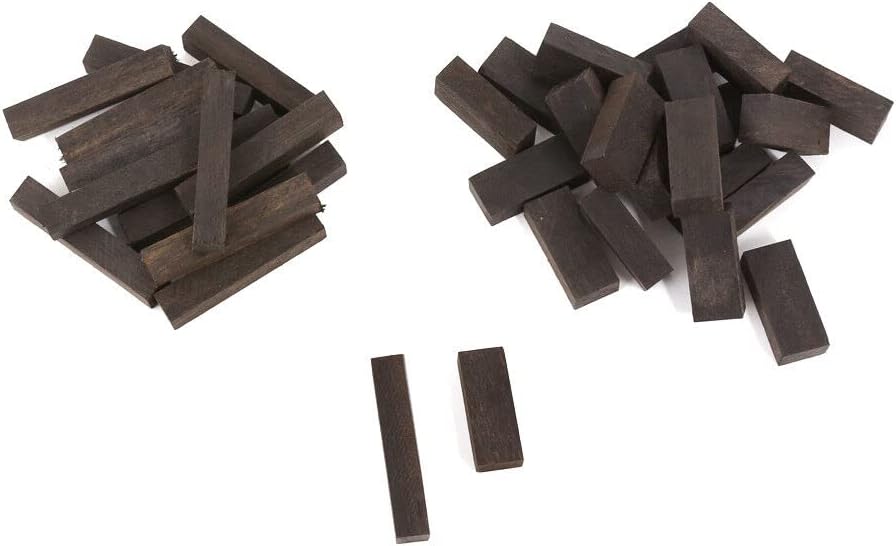 Yinfente 4/4 Violin nut saddle pure Ebony wood replace Violin nut Saddle 4/4 3/4 Size Violin Accessories Blank wood (1set)