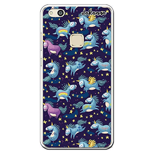 dakanna Custodia per Huawei P10 Lite | Sogni di Unicorno | Cover in Gel di Silicone TPU Morbido di Alta qualità Trasparente