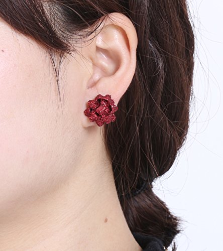 Vk Accessories 3 Pair Christmas Earring Glitter Bow Shape Santa Earrings (Glitter Style) #TOP1