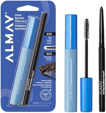 Almay Multi-Benefit Mascara & All-Day Eyeliner Pencil Duo, 1.1 oz