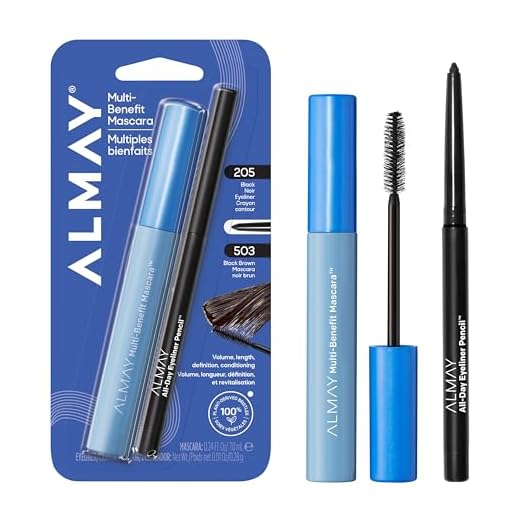 Almay Multi-Benefit Mascara and Eyeliner Duo Value Pack, Black