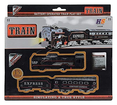 KELLY MILLER Electric Express Train Set- 13 Pieces Realistic Simulation Battery Operated High-Speed Small Black Train Toy Set for Kids Boys Girls and Toddlers Multi Design Multi coolor (Pack of 1) (B0D2RCVKWR) Amazon Price History, Amazon Price Tracker