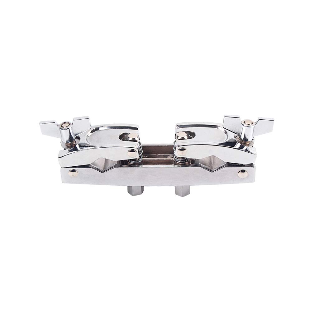 Alnicov Drum Grab Clamp 2 Hole,Aluminum Alloy Drum Multi-function Clip for Drum Accessories