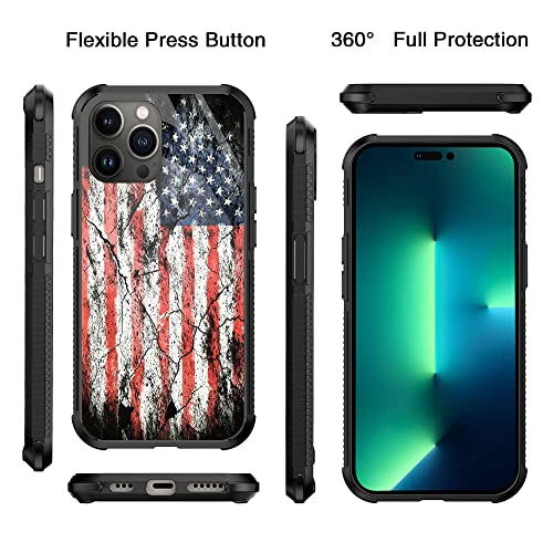 Compatible With Iphone 14 Pro Max Case,Split The American Flag For Iphone 14 Pro Max Cases For Girls Men Boys,Fashion Pattern Hard Pc Back&Soft Tpu Bumper Frame Support Phone Case #TOP4