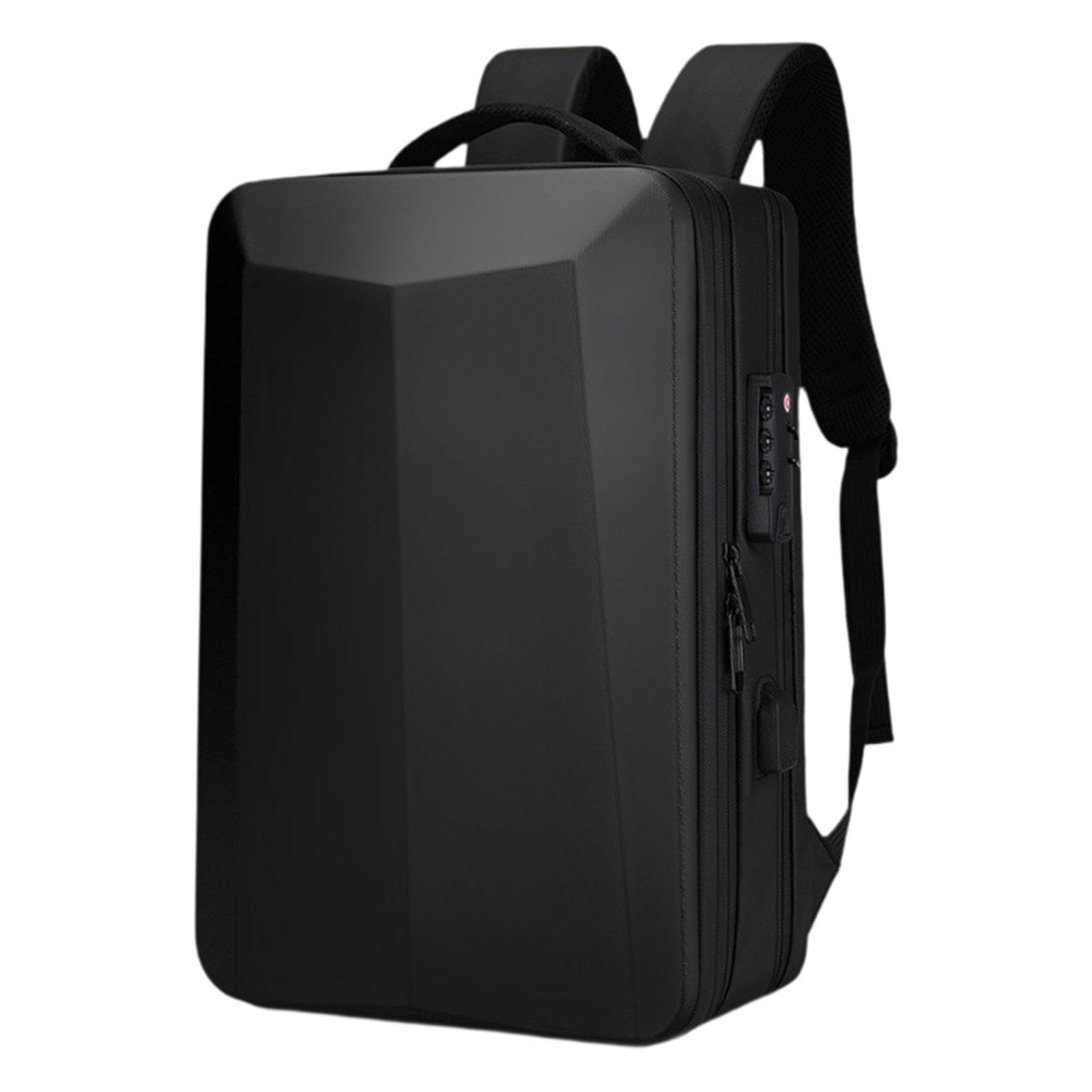 Sac à Dos pour Ordinateur Portable à Coque Rigide Sac à Dos de Jeu pour Hommes étanche, Noir 17 Pouces