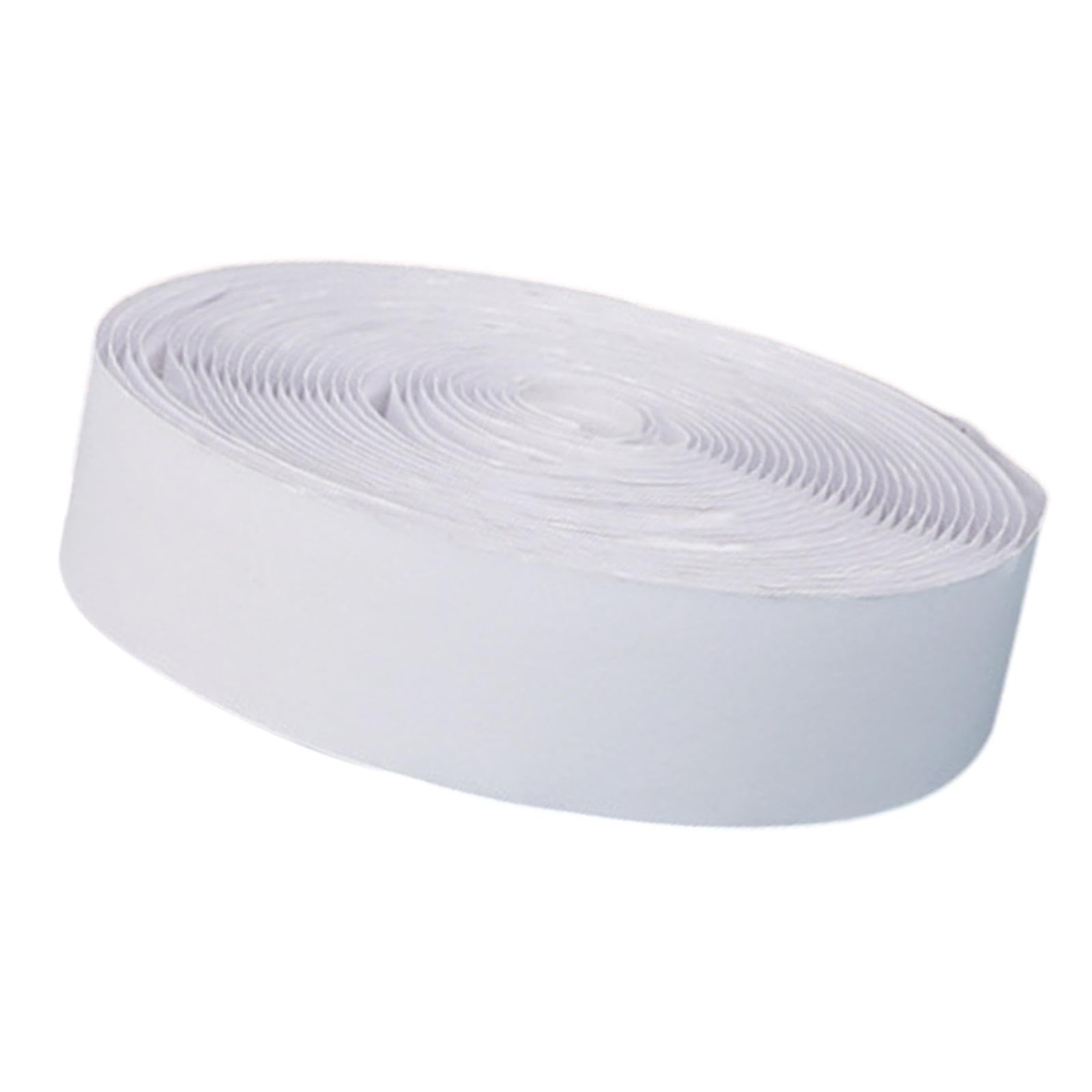 Tachiuwa Hook and Loop Tape Interlocking Tape Mounting Multipurpose Removable Sewing Fastener Fastener Strip for Carpets Office Car, White Length 5m