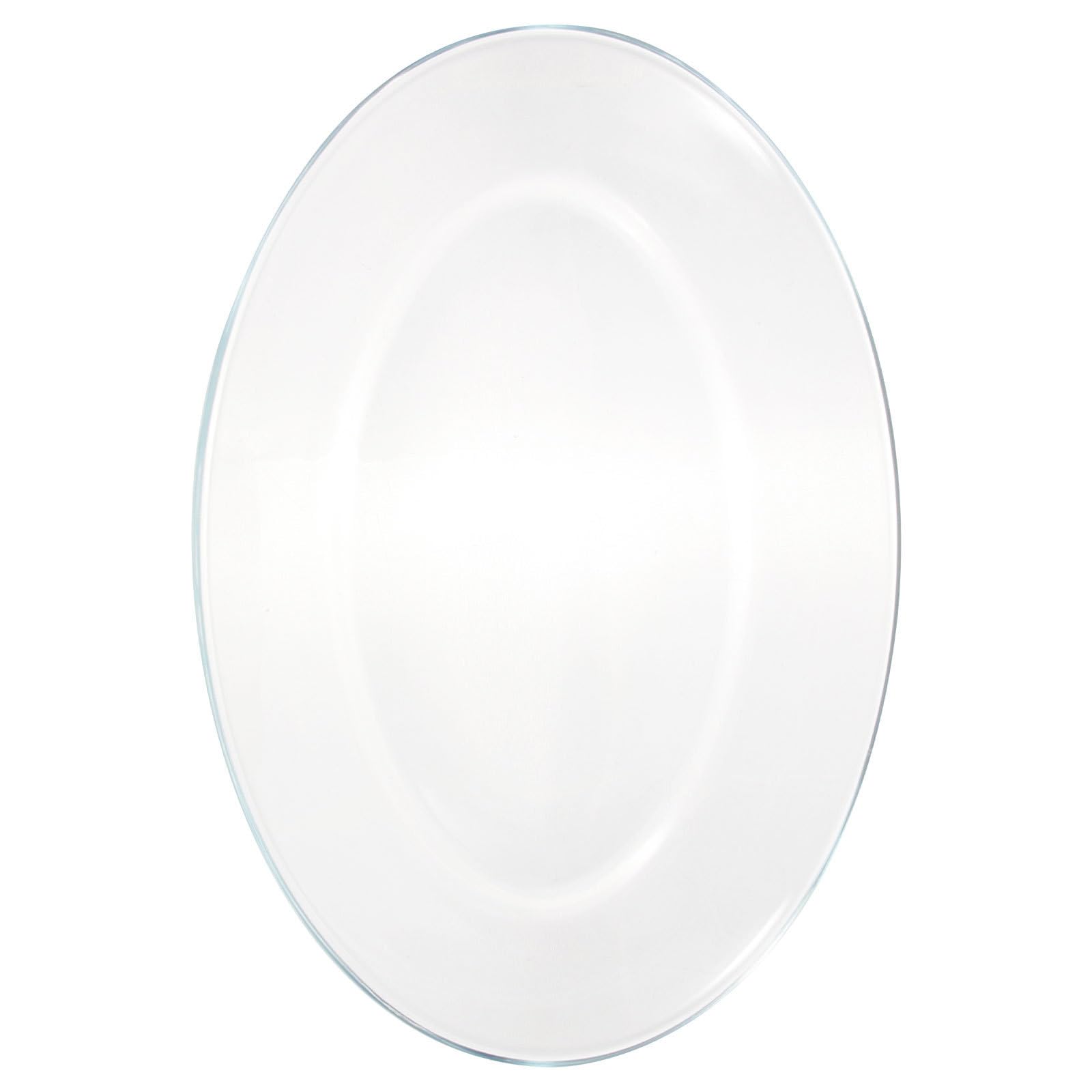 MAGICLULU Plato de Vidrio Templado Ovalado Grande para Servir Pescado