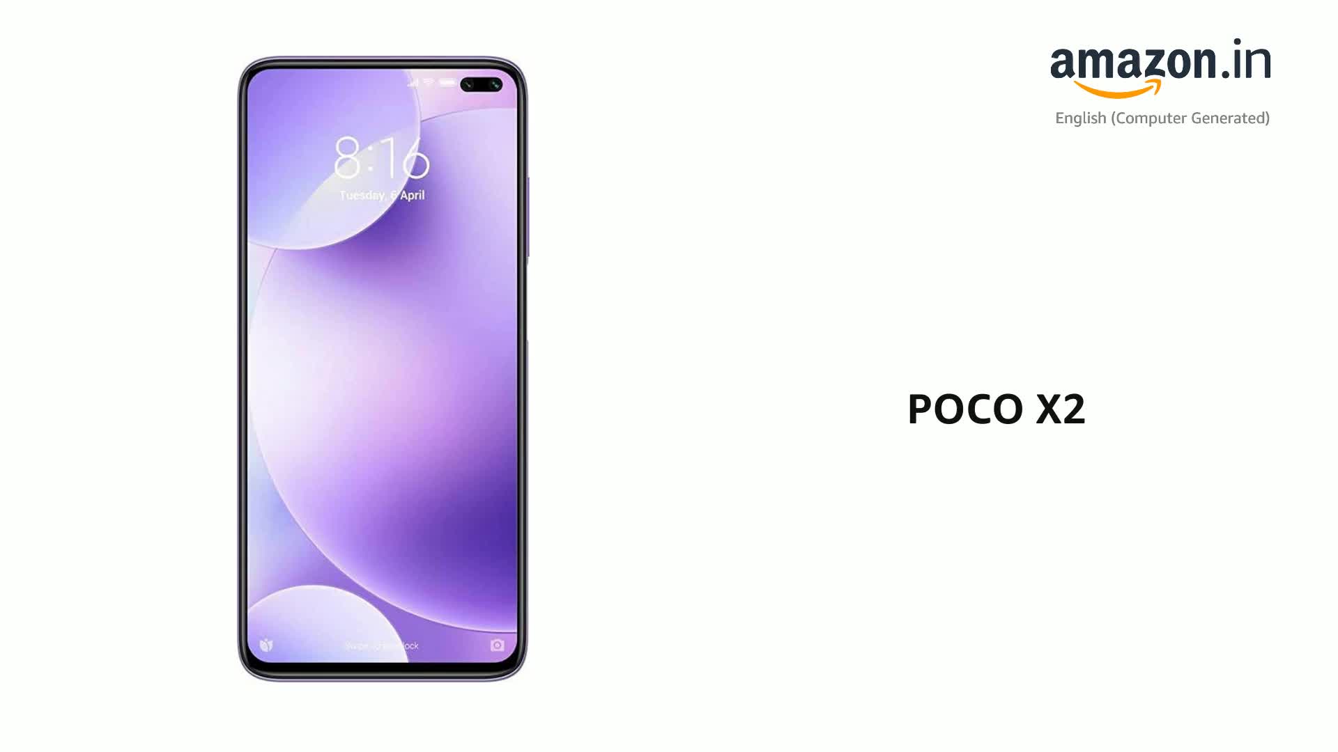 Refurbished) POCO X2 (Matrix Purple, 8GB RAM, 256GB Storage