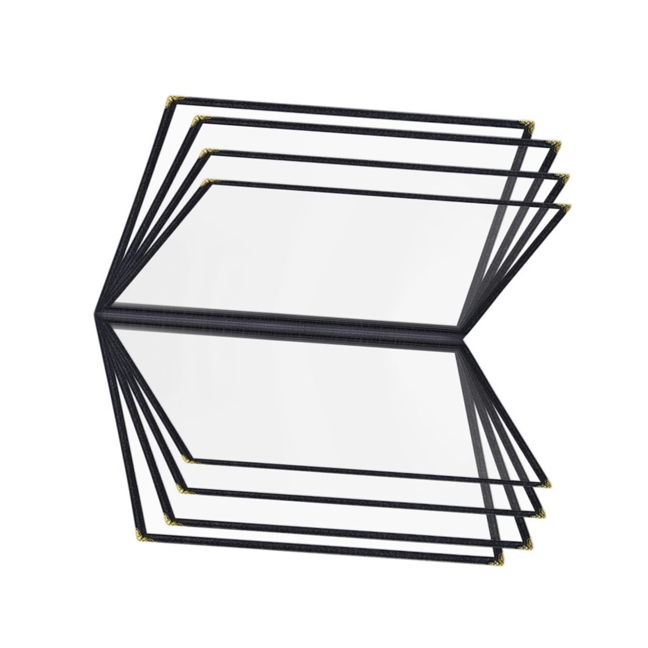 COSMEVIVI PVC Menu Folder A4 Restaurant Menu Cover Leatherette Metal Corners Perfect for Hotels