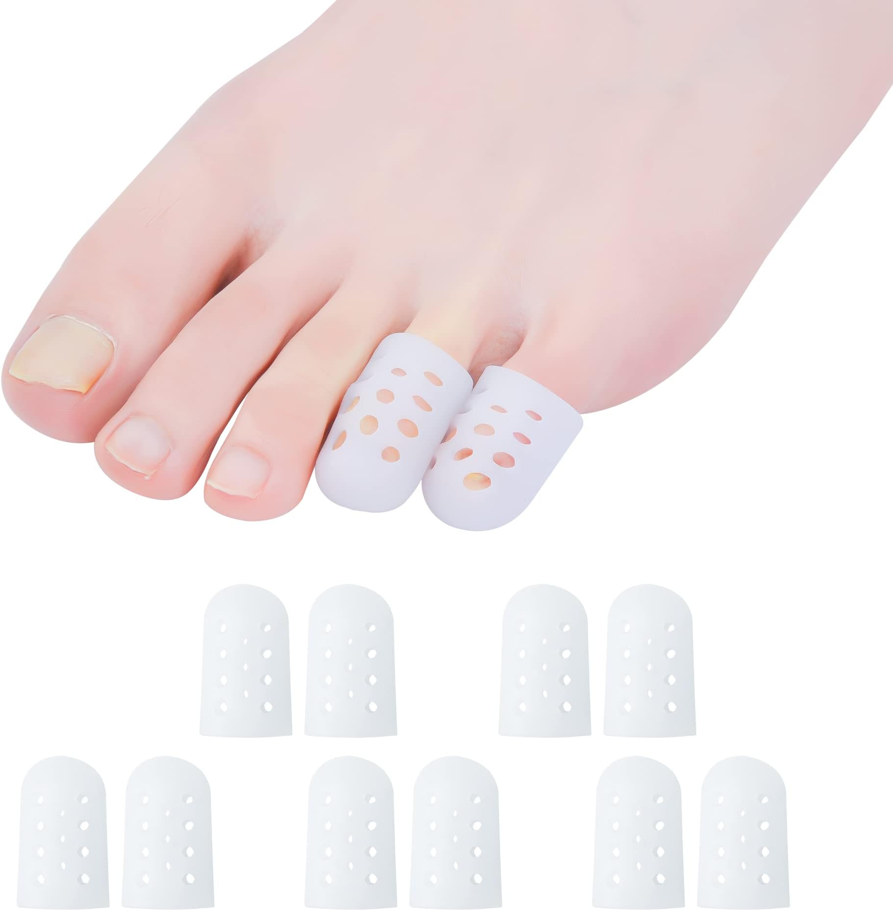 Pinky Toe Protectors, Beige Little Toe Covers Toe Sleeves, Protect Toe By Toe from Rubbing, Ingrown Toenails, Corns, Blisters, Hammer Toes and Other Painful Toe Problems