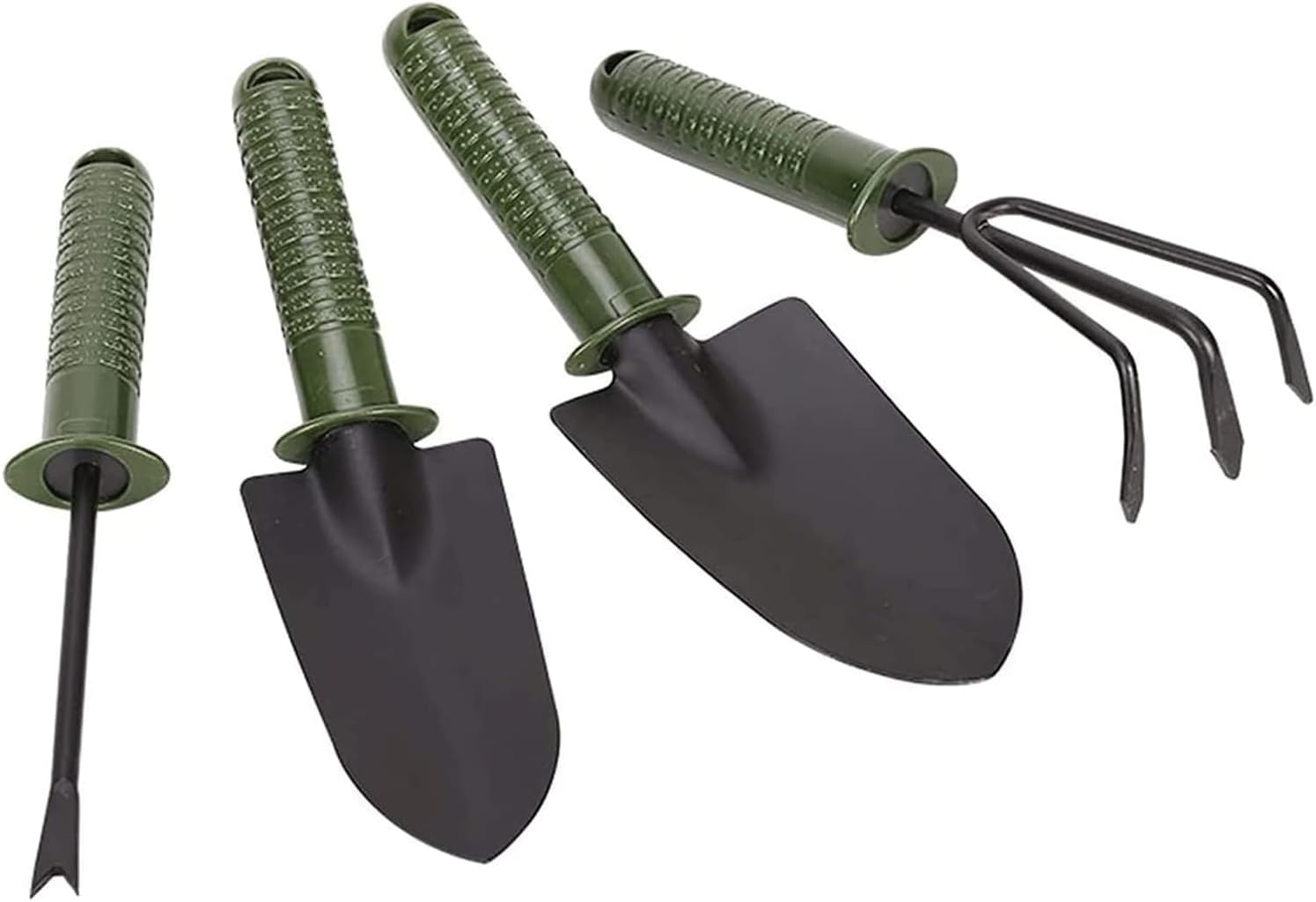 Attrezzi da Giardinaggio in ghisa, Set di cazzuole da Giardino Nere e Verdi for piantare e trapiantare