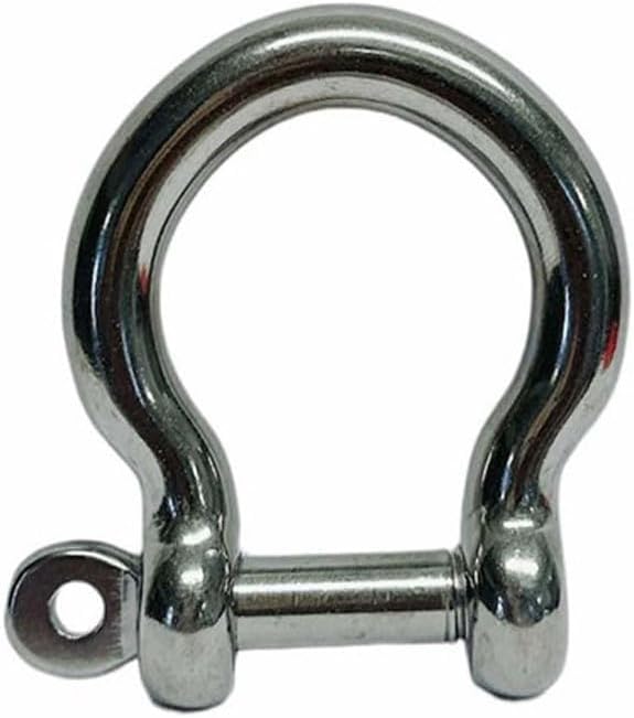 4 Pcs 1/2'' Screw Pin Anchor Rigging Bow Shackle Stainless Steel 316 for Marine Boat WLL 2,850 Lbs