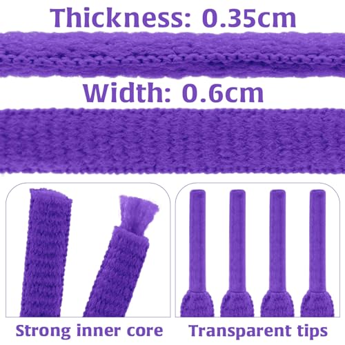 Image of DELELE 2Pair Oval Shoes laces 42 Colors Half Round 1 /4 inchAthletic ShoeLaces for Sport /Running Shoes Shoe Strings