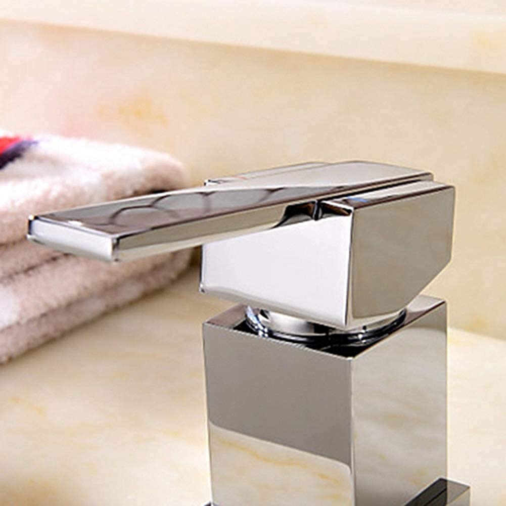 Grifos, grifo de bañera de 4 agujeros, estilo moderno con ducha de mano, cascada, accesorio de baño de latón cromado, grifo cromado para baño, cocina, lavabo a presión