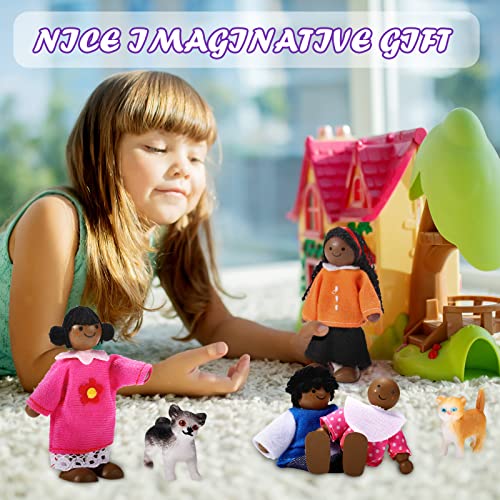 10 Pcs Wooden Dollhouse Family Set Of 8 Mini People Figures And 2 Pets, Dollhouse Dolls Wooden Doll Family Pretend Play Figures Accessories For Pretend Dollhouse Toy (Cute Style) #TOP3