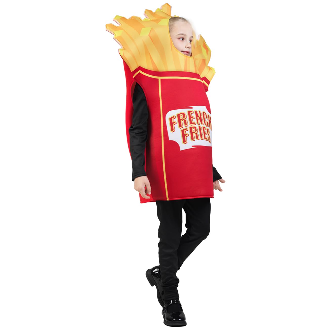 SEA HARE Unisex Kids French Fries Fun Party Costume (M:7-9years), Red, M:7-9 Years - Image 3