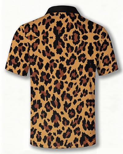 Camiseta polo informal para hombre, de manga corta con estampado artístico llamativo miniatura 4