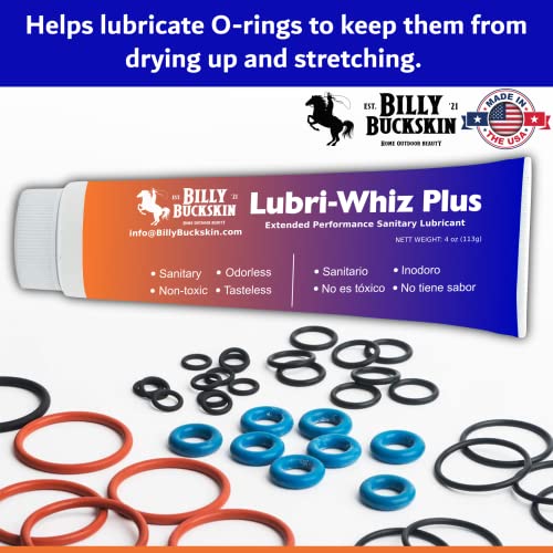 Lubri-Whiz Plus, Food Grade Grease, O-Ring Lubricant, Food Safe Machine Lubricant, 1 X 4 Ounce Tube, By Billy Buckskin Co. #TOP2
