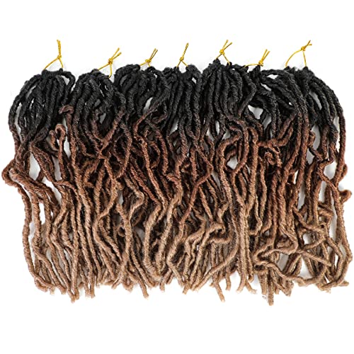 7 Packs Short Faux Locs Crochet Hair 10 Inch Soft Locs Natural Black Butterfly Locs Dreads Locks Synthetic Crochet Hair For Black Women(10 Inch,1B/30/27) #TOP24
