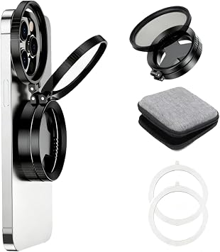 Magnetic CPL Filter for iPhone 17-13, 52mm, Anti-Glare Lens