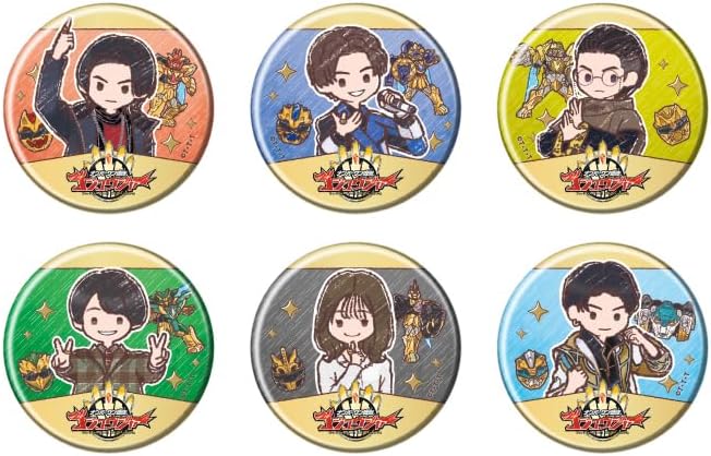 Number 1 Sentai Gojiuja 02 (Graph Art Illustration) Can Badge Complete Set of 6 Boxes