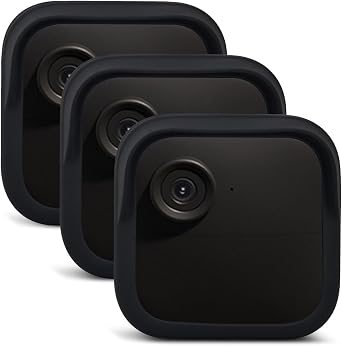 Silicone Case for Blink Outdoor 4 4th Gen /2K+, Weatherproof Protective Skin Cover for Blink Outdoor 4 Home Security Camera Black, 3 Pack