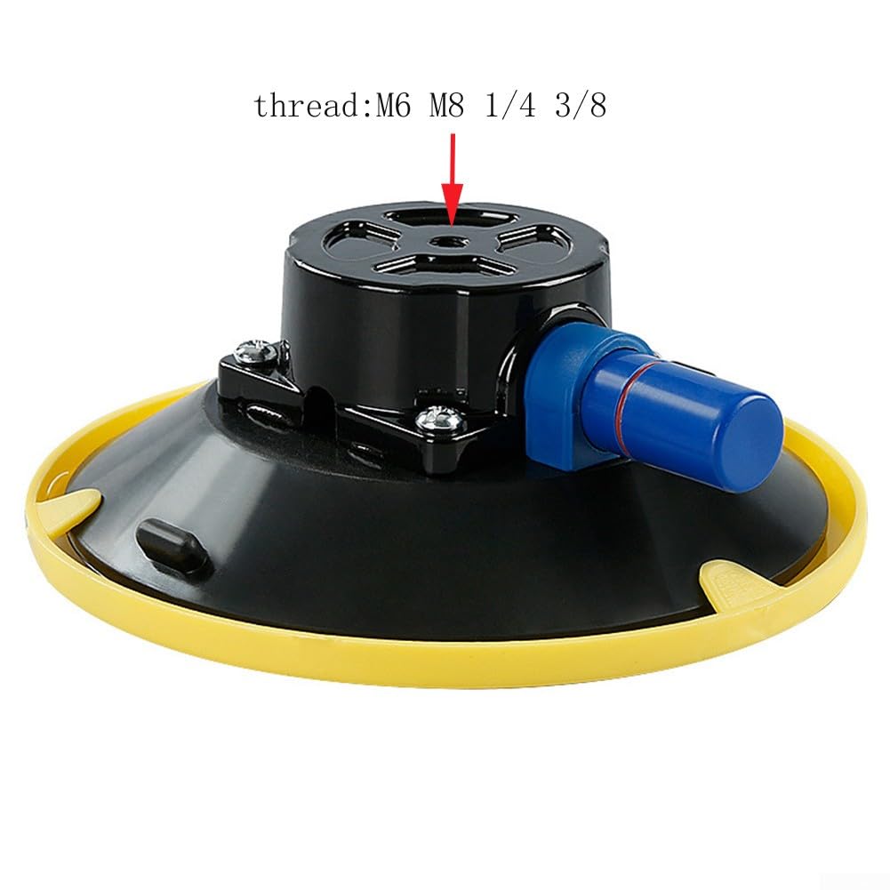 DAZZLEEX Vakuum-Saugnäpfe, 150 mm Nitrilkautschuk-Saugnapf mit 1/4 oder 3/8 Gewinde für Auto, Boot, Wandhalterung (M8)