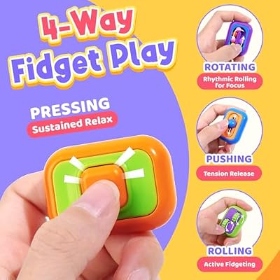 Fidget Toys Hand Fidgets for Kids: 4 Pack Multi-Style Finger Fidgets for Calming - Small Fidget Toys for ADHD Autism Focus and Stress Release - Gifts for Classroom Prize and Office Desk